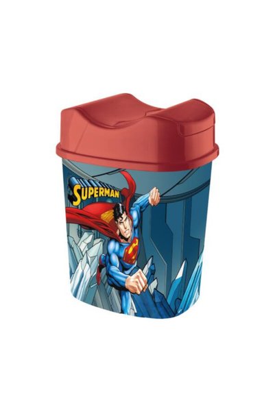 Tuffex Set 2 x Cos de Gunoi cu Capac Batant, Superman, 5.50 l,