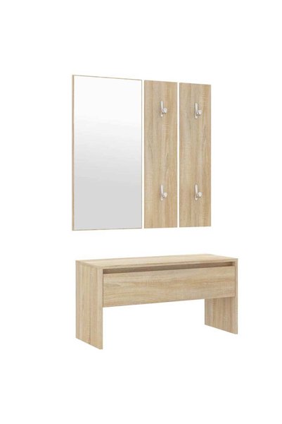 vidaxl Set de mobilier pentru hol, stejar sonoma, lemn prelucrat