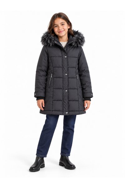PIQUE Girls' Jacket, Ages 7–14, Black