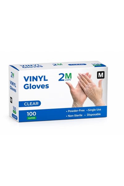 Generic Brand Vinyl Disposable Gloves Powder Free Latex Free Size M 100 Glove...