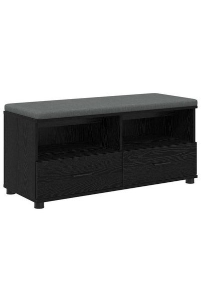 vidaxl Bancă pentru hol Stejar Negru 100 x 38 x 46 cm