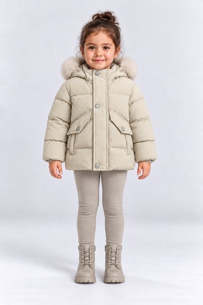 AHENGİM معطف شتوي للفتيات، مبطن من الداخل، ذو بطانة ناعمة، وغطاء للرأس من الف...