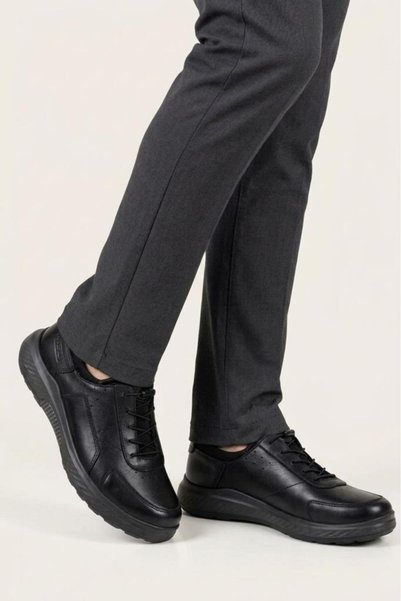 Forelli Akın Men's Genuine Leather Orthopedic Casual Everyday Shoes