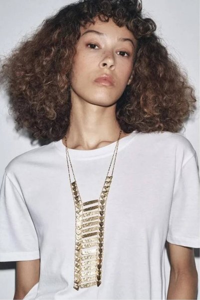 Unzilee Brand, Model, Double-Row Plate, Long Necklace