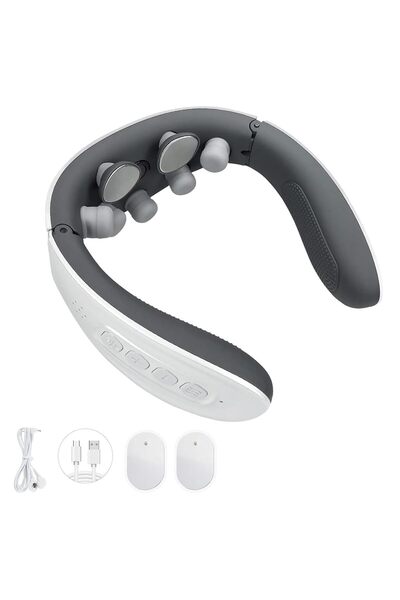 bolivia's Neck Massager with Heat, Portable Cordless Electric Pulse Device, I...