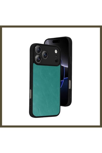 northcity n Aras Leather Case Compatible with iPhone 17 Pro Max - Light Green BX