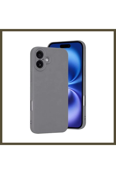 northcity n iPhone 16 Plus Compatible Case: First Silicone - Gray BX