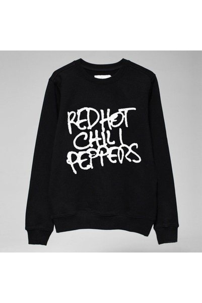 Vordevia Red Hot Chili Peppers Printed Cotton 3-Ply Brushed Inside Crew Neck ...