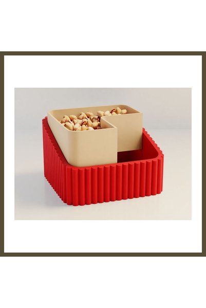 northcity n 3D-Printed Pistachio Bowl - Dual-Chamber Shell Separator Serving ...