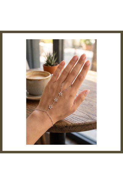 northcity n Silver-Colored Brass Star-Shaped Shahmeran BX with Zircon Stones