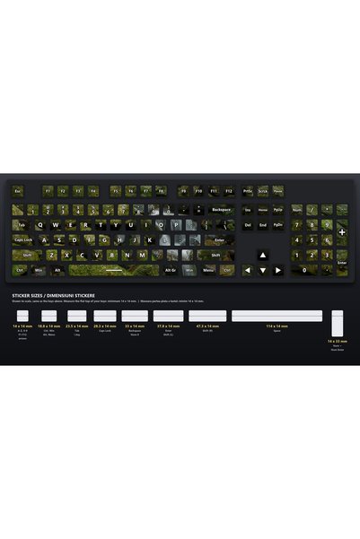 OEM Set Stickere Tastatura, Tema Paraului de Munte, Imagini Continue, Coala A...