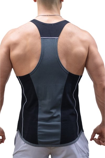 THUGFIT Rangercore Mens Tank Top - BlackGrey