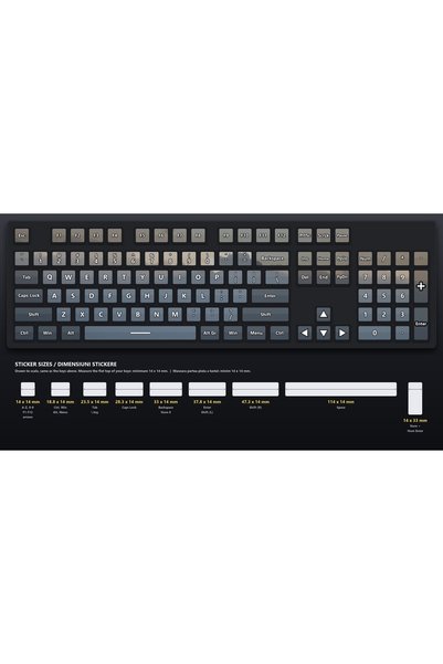 OEM Set Stickere Tastatura Raze de Rasarit, Peisaj Complet, Format A4, 14x14 mm