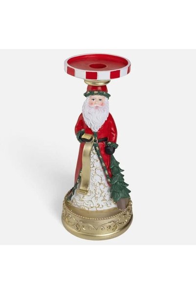 OEM Sfeșnic de Crăciun vintage Moș Crăciun 25cm, DCJ1094 - Momente Ideale