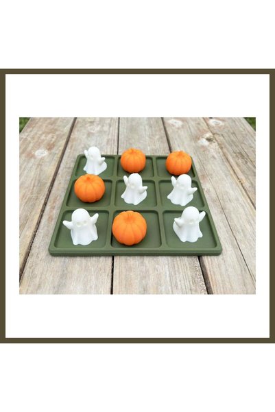 northcity n 3D-Printed Ghost and Pumpkin XOX Game Set: Tic-Tac-Toe, Halloween...