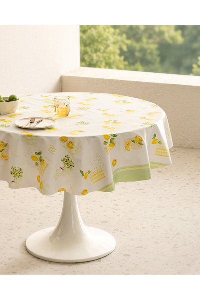 Madame Coco Velmire Tablecloth - Yellow/Green - 140 cm