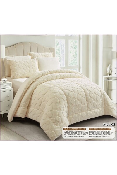 NAJMA Winter Double and Single Duvet Cover Set, Two-Sided, with a Soft Fleece...