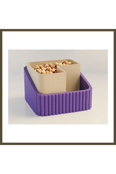 northcity n 3D-Printed Pistachio Bowl - Dual-Chamber Shell Separator Serving ...