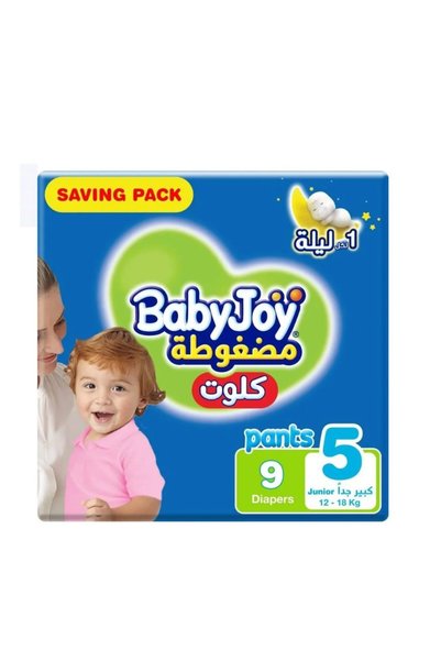 BabyJoy Culotte, Size 5, Junior, 15-22 Kg, Saving Pack - 9 Diaper Pants