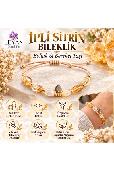 Leyandoğaltaş سوار من حجر السيترين الطبيعي، بتصميم يرمز إلى الوفرة والرزق، من...