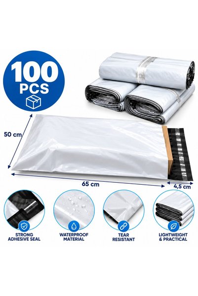 VARENTIS Set de 100 de plicuri de curierat 50x65+4,5 cm, plicuri autoadezive ...
