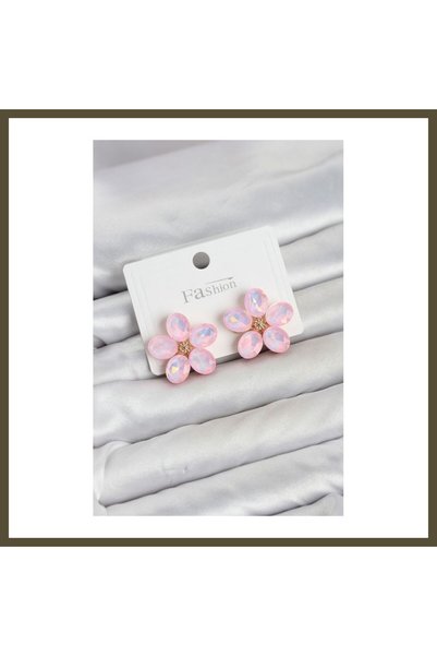 northcity n Pink Crystal Flower-Shaped Modal Women's Earrings BX