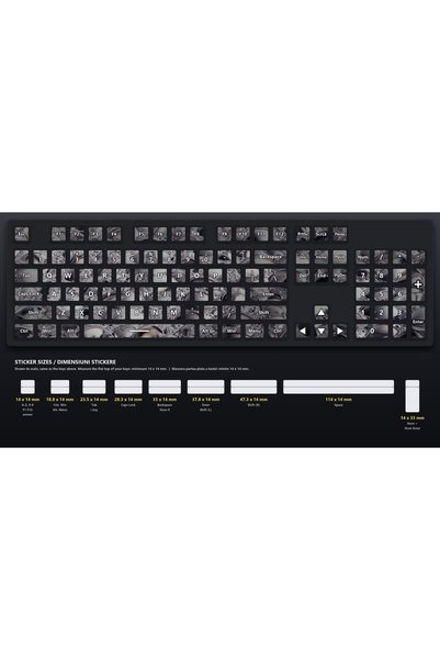 OEM Set Stickere Tastatura Bule de Spuma, Imagini Continue, Matrite A4, Liter...