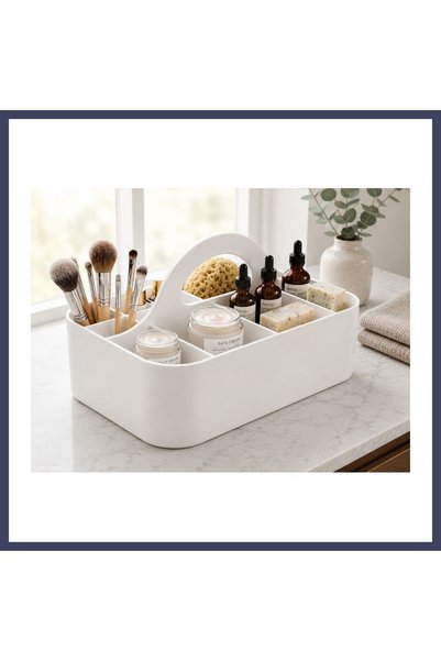 Generic Brand 3D-Printed Multi-Compartment Portable Bathroom and Makeup Organ...