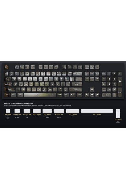 OEM Stickere Tastatura Folie de Aluminiu, Set Complet Full Keyboard A4, Desig...