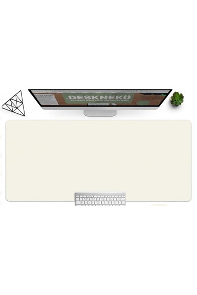 zerzembe Large Desk Mat - 80x40 Cream Mousepad - Waterproof, Non-Slip Sole - ...