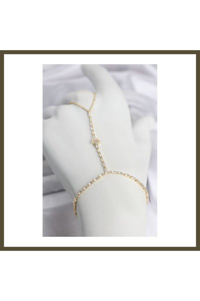 northcity n Gold-Colored Brass Star-Shaped Shahmeran BX with Zircon Stones