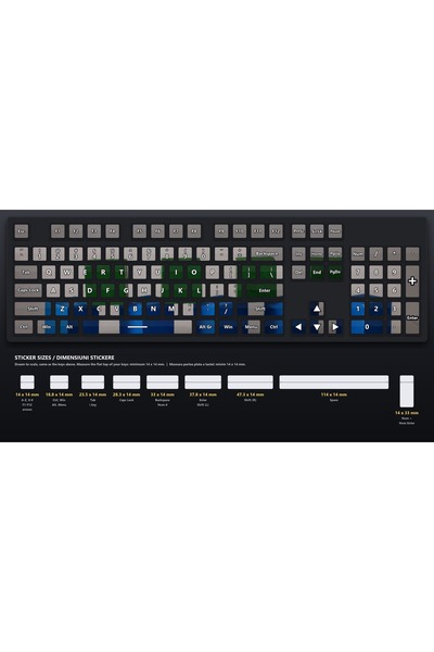 OEM Stickere Tastatura Set Blocuri de Constructie, Design Continuu, Format A4...