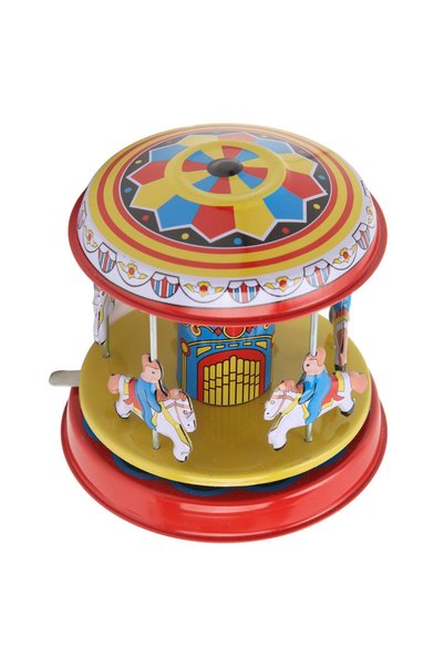 GENERAL Carousel Horse Wind Up Toys, Retro Rotating Carousel Clockwork Toy, V...