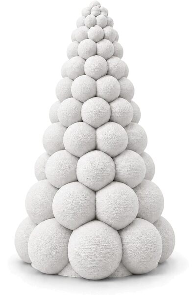 Generic Bubble Christmas Tree Figurine 15 cm, Modern Textured Tabletop Tree D...