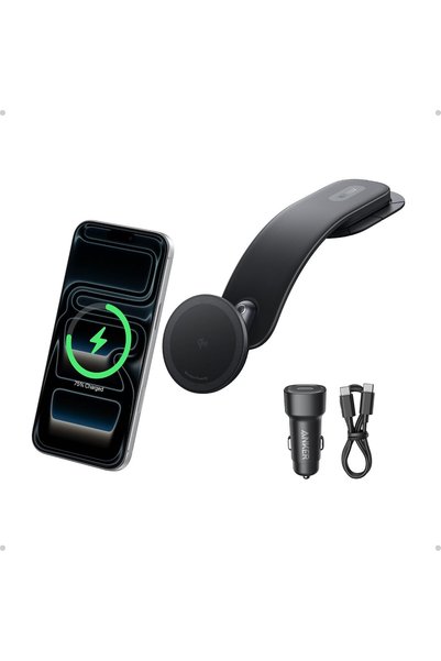 Anker MagGo Wireless Car Charger (Pad), 15W Qi2 Certified Fast Charging Car A...