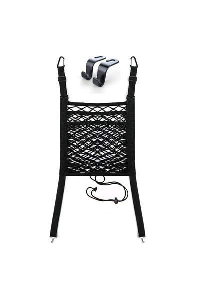 Arabest 3-Layer Car Mesh Organizer, Universal Elastic Mesh Net between Seats,...