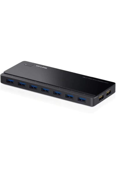 TP-LINK موزع USB 3.0 بمنفذ Micro B يحتوي على 7 منافذ، مع منفذين مخصصين للشحن ...