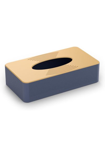 Generic Woven Texture Tissue Box with Slotted Lift-Off Lid, Soft Packs and Sl...