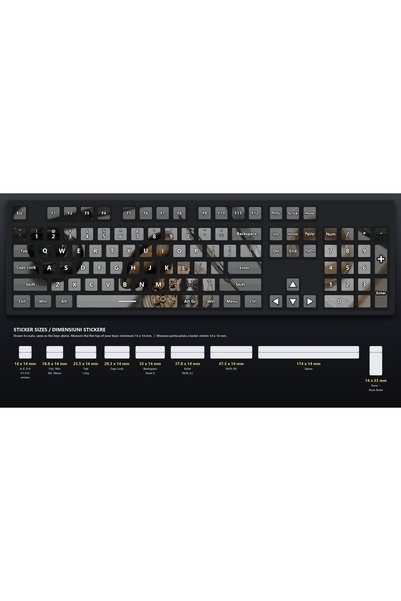OEM Stickere Tastatura Piese de Ceas, Design Unic Continuu, Format A4, Autoad...