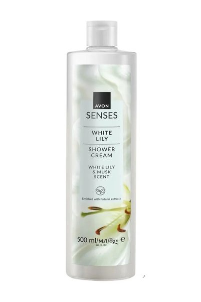 AVON Gel de dus cu crin alb si mosc 500 ml Senses, gel cremos si hidratant