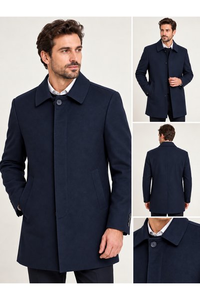 Markova Men's Melton Coat – Elegance and Timeless Style
