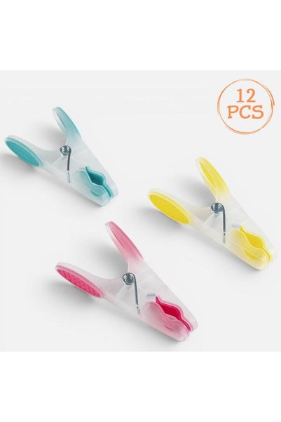 ANTBRO Clești de rufe Softgrip în 3 culori, 8,5 cm - 12 buc, ANTBRO, practici...