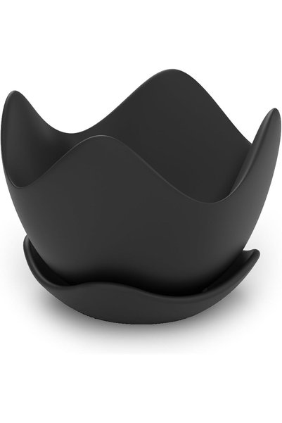 Generic Tulip Wave Plant Pot with Saucer and Drainage Holes, Petal Rim Flower...