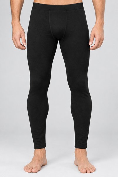 Yalçınoğlu Kids Men's Black Thermal Leggings with THERMOWARM Technology, Ther...