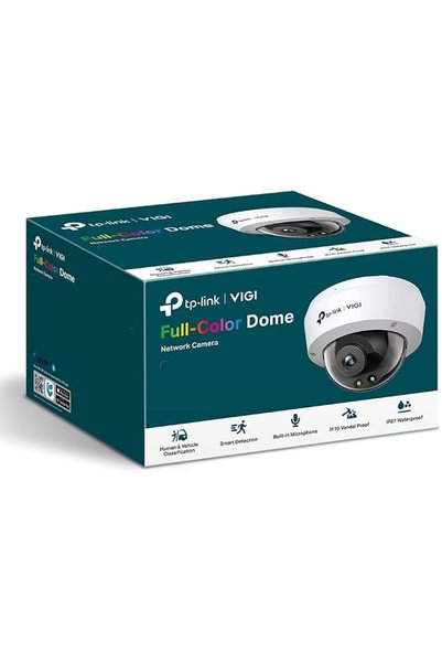 TP-LINK VIGI C240 4mm Lens Smart Security Camera | 4MP HD Full-Color Dome Network Camera | Built-in