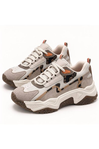 PATRON SHOES Women's Thick Sole Lace-Up Casual Sneakers