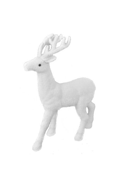 OEM Decorațiune de Crăciun, Figurină decorativă, Spumă, Cerb, Alb, 45cm DCJ07...
