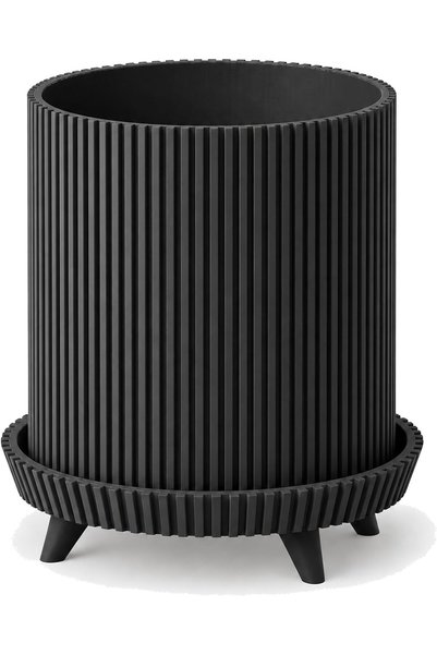 Generic Ribbed Planter with Legs, 11.5 cm Opening, Modern Mid-Century Plant P...