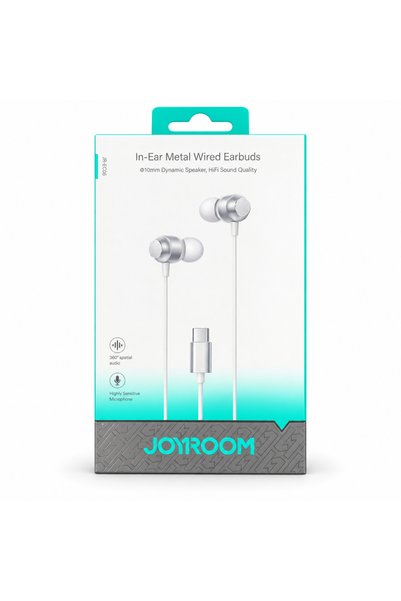 Joyroom سماعات أذن سلكية JR-EC06 USB-C داخل الأذن معدنية مع ميكروفون