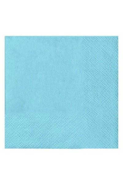 ANTBRO ®   Șervețele de masă albastru pastel cu 2 straturi 21x21 cm - 25 buc